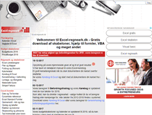 Tablet Screenshot of excel-regneark.dk